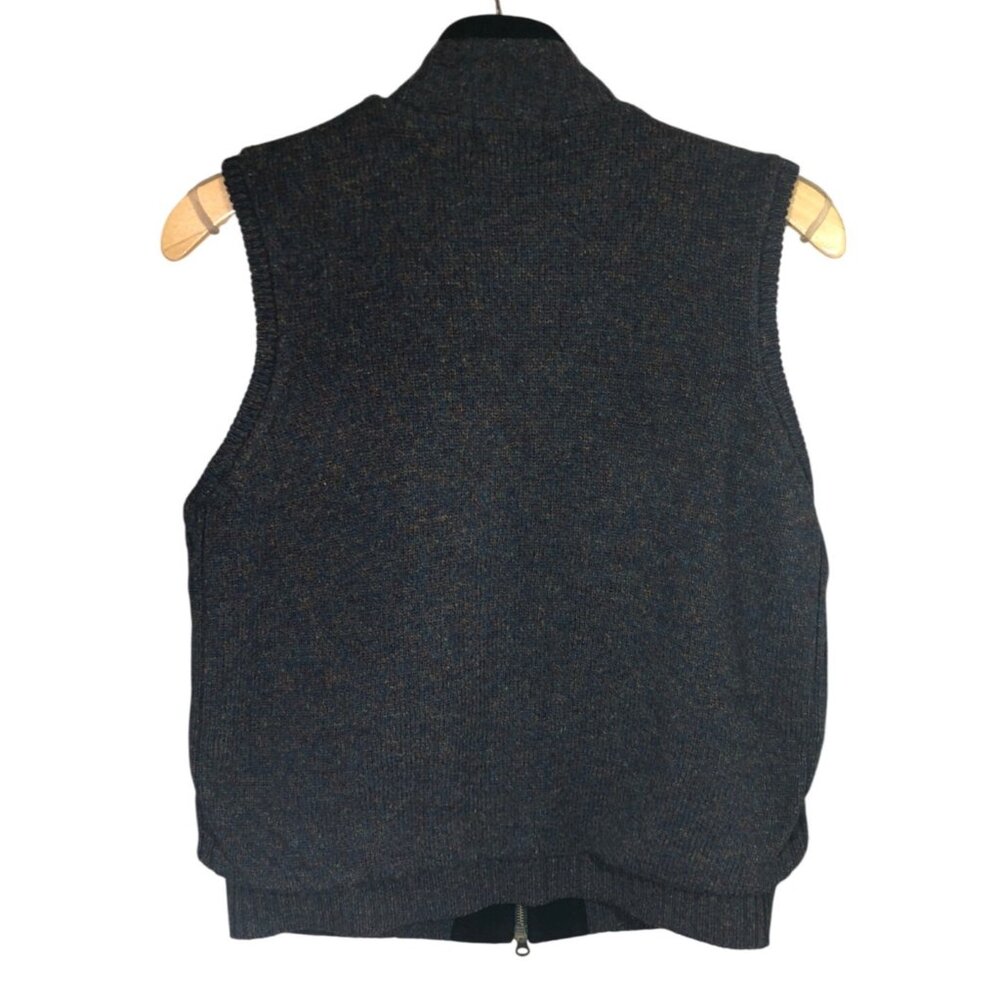 Pendleton Vest Mens M Shetland Wool Full Zip Fleece Lined Pockets Blue - Picture 12 of 13